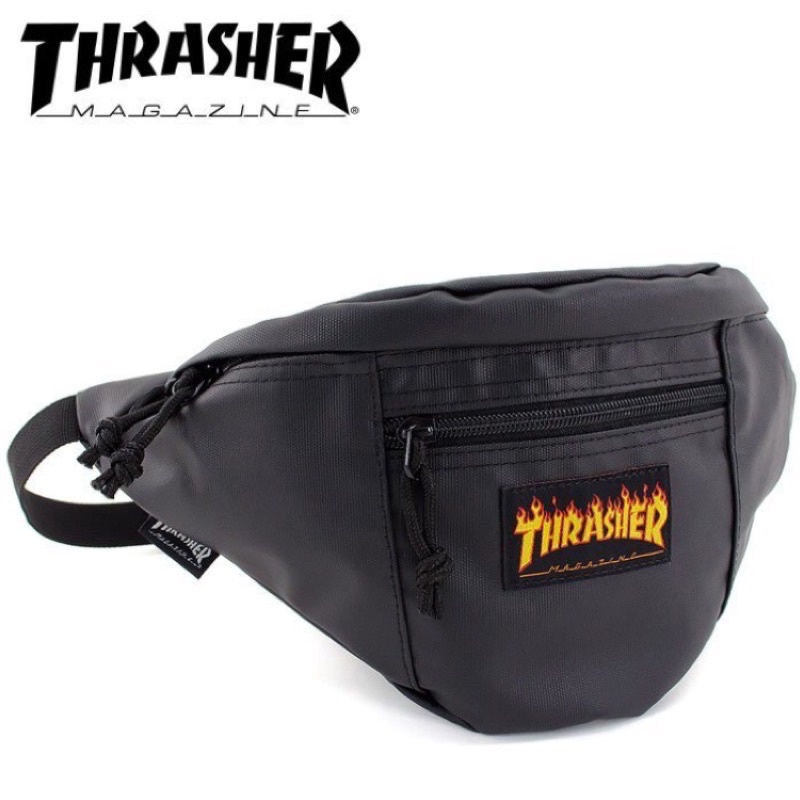 日版 THRASHER FLAME logo 腰包 斜背包