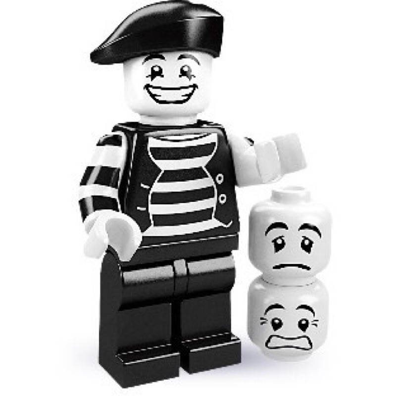 LEGO 樂高 8684 人偶包 第二代 9號 默劇演員 Mime