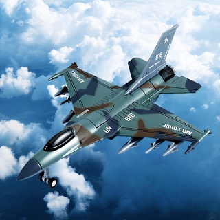 合金 Su-35 戰鬥機 F16 攻擊飛機召回聲學玩具模型飛機轟炸機戰鬥機模型玩具
