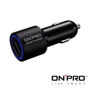 【ONPRO】車用USB充電器GT-2P01 4.8A雙USB輸出(尊爵黑)