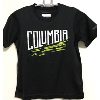 【Columbia哥倫比亞】男童短袖吸濕快乾上衣 (黑色 8歲)