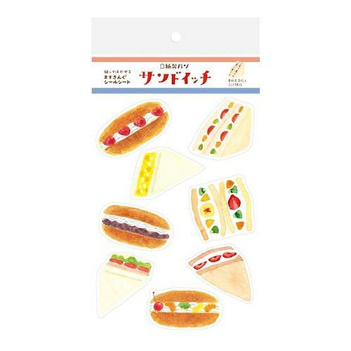 日本 Wa-Life 紙製麵包系列 和紙貼紙組/ 三明治/ 2入    eslite誠品
