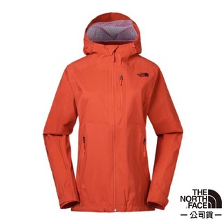 【美國 The North Face】女款 防水透氣防風耐磨連帽外套 夾克 風雨衣 可打包插手袋 3GIM 橘 V