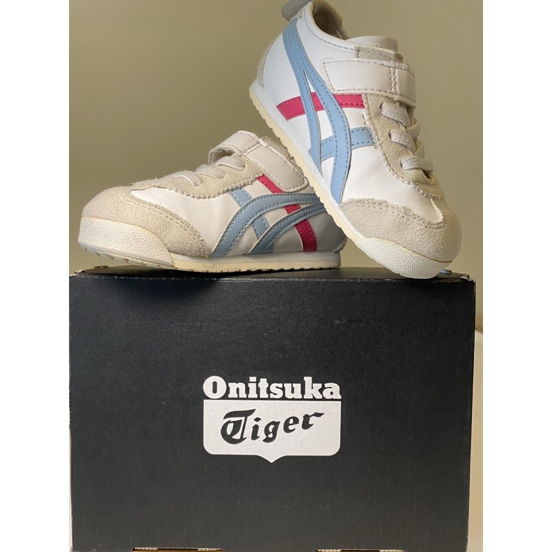 Onitsuka Tiger 淡霧藍白色 童鞋 15cm 日本購入 附鞋盒 二手