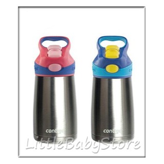 LittleBabyStore-出清特價 美國Contigo兒童不鏽鋼吸管水壺保溫瓶冷水瓶/上蓋配件組(295ml)