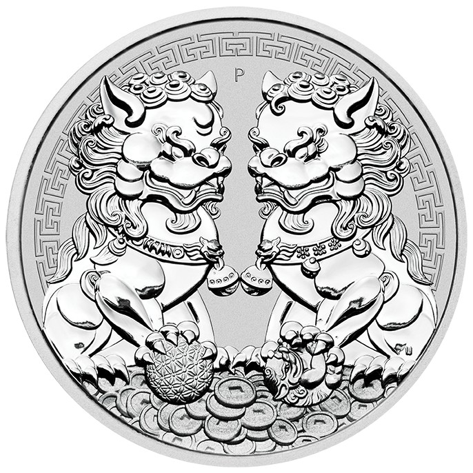 [白銀之手]&lt;現貨&gt;2020澳洲中國傳說神獸4-雙貔貅1盎司普鑄銀幣2200