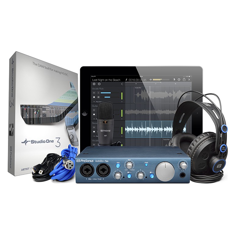 PreSonus AudioBox iTwo Studio行動錄音套組-含麥克風、耳機、線材及錄音軟體【音響世界】