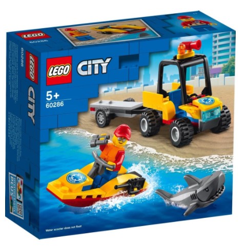 [a果子狸] LEGO 樂高 60286 城鎮系列 海灘救援 ATV 原價359 鯊魚 水上機車 拖吊車