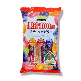 🇯🇵《日本零食》RIBON立夢15入果汁100%果凍棒/綜合水果果汁棒/水果果凍棒/蒟蒻果凍條/水果果凍條/古早味果凍條