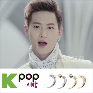 🔺現貨🔺 韓國耳環 EXO SUHO 金俊勉 同款韓國進口 ASMAMA 圓球彎角造型耳釘耳環 正韓耳環 韓式耳環