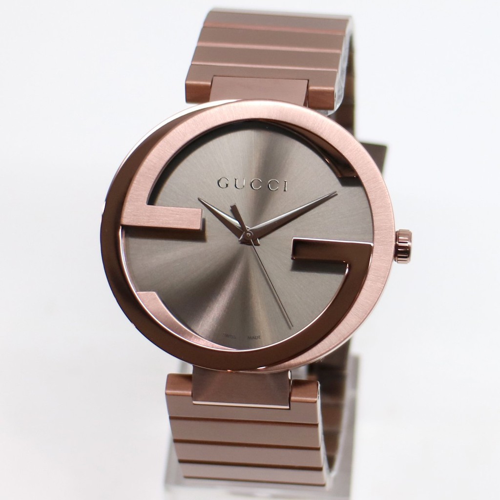 歐美代購GUCCI YA133211 古馳手錶Interlocking 42mm 雙G錶殼棕色錶錶| 蝦皮購物