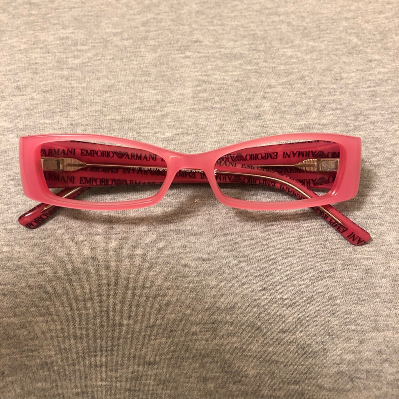 ARMANI 粉色造型眼鏡 鏡框 鏡架