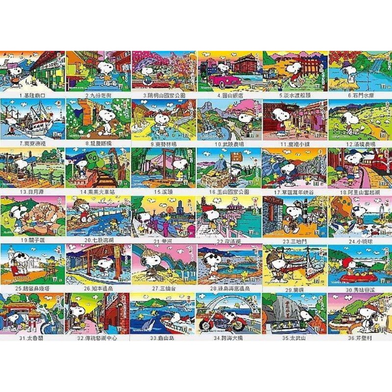 7-11 ✨全新現貨✨ Snoopy 史努比 台灣景點3D多用途變換卡套 一整組36張