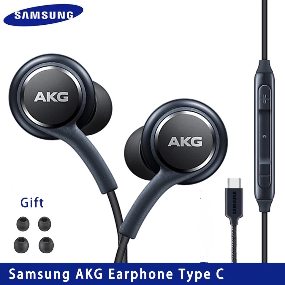 XIAOMI SAMSUNG 三星耳機 Type-c 入耳式帶麥克風線耳機適用於 Galaxy 三星 S20 Note1