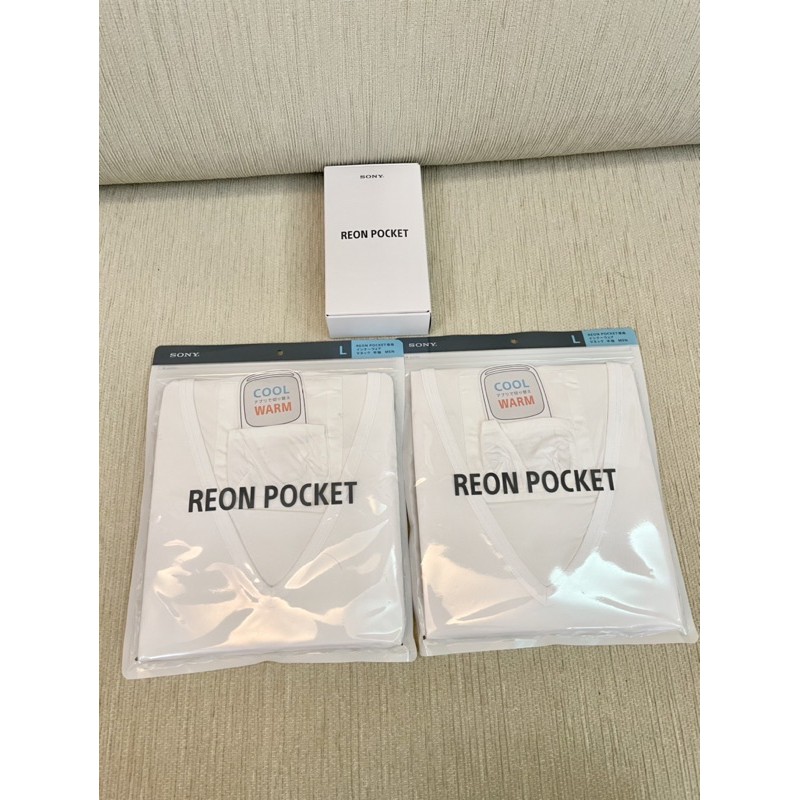 Sony Reon pocket 穿戴式空調+兩件專用T-shirt,尺寸L