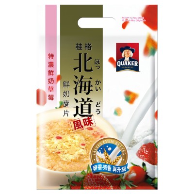 桂格 北海道特濃鮮奶草莓麥片(30gx12包) 現貨供應