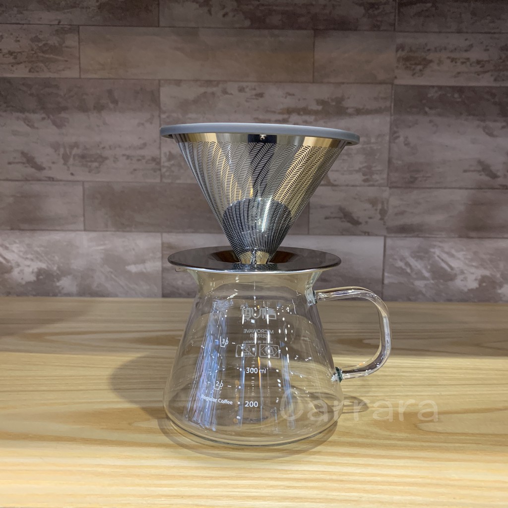 卡拉拉咖啡精品 Driver 黃金流速不鏽鋼濾杯壺組 1-2cup