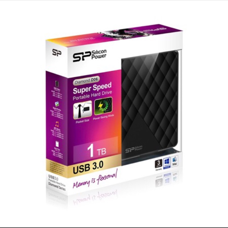 SP 1TB 外接硬碟 Diamond D06 usb3.0 廣穎silicon power