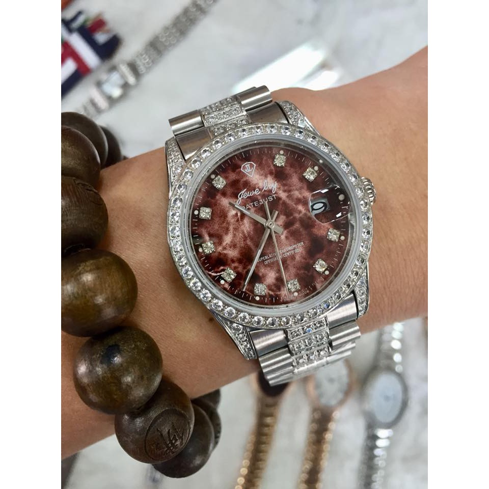 JL 奢華系列--經典石紋晶鑽、皇家典範機械腕錶
