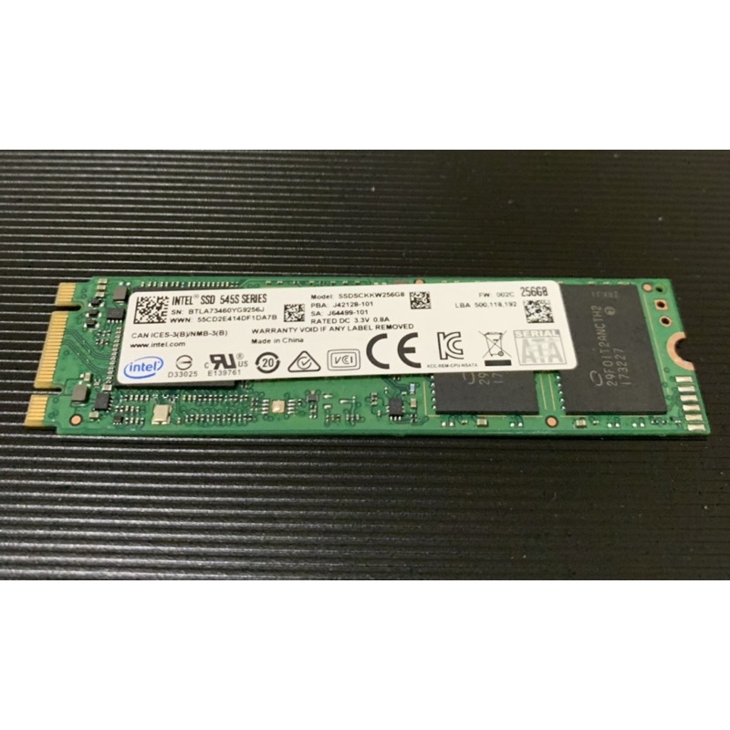 二手良品 英特爾 intel 545s M.2 2280 SATA 256GB SSD 固態硬碟