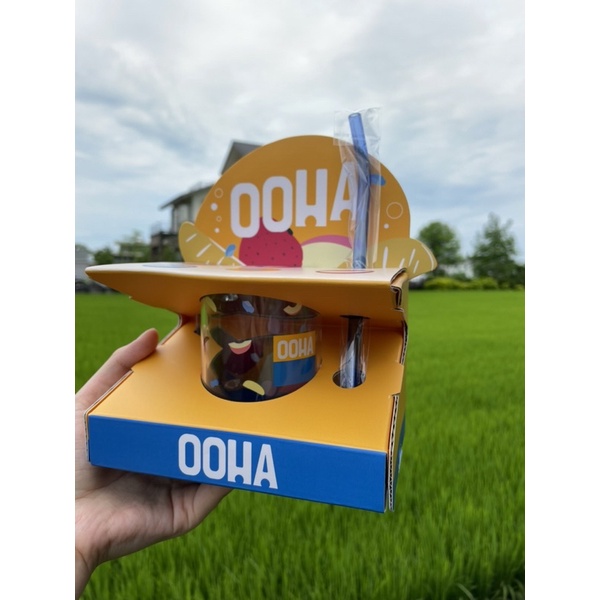 OOHA氣泡水限量輕玻璃水杯（附環保吸管一支）