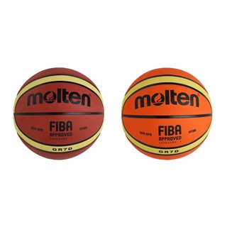 Molten 籃球 超耐磨12片貼橡膠深溝籃球 7號籃球 FIBA 認證 經典款 基本款 室內外用球 深溝 耐磨 棕 橘
