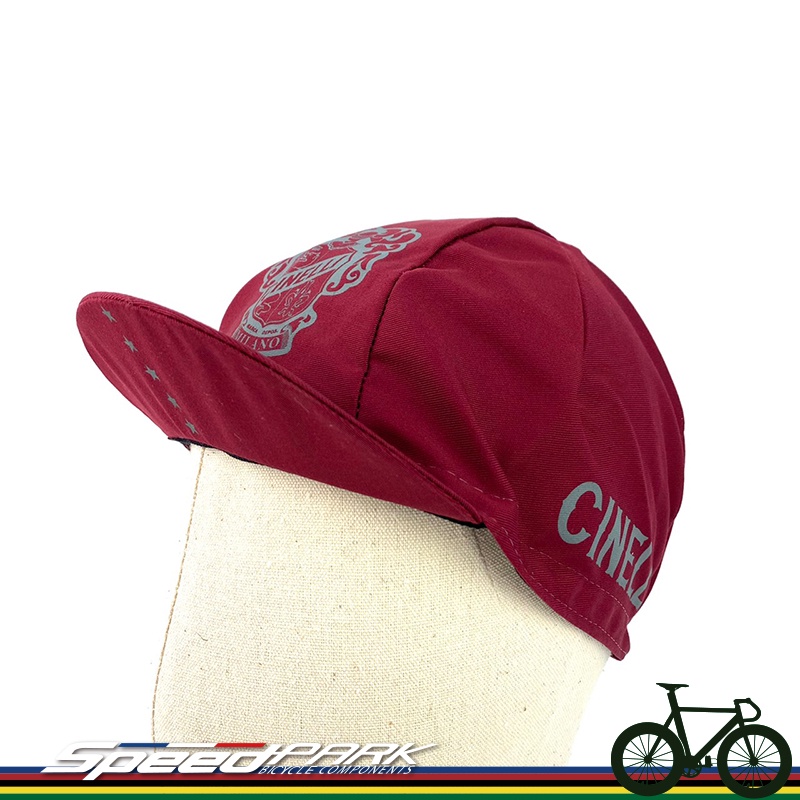 【速度公園】Cinelli CREST BURGUNDY 義大利 自行車 小帽／防風 防曬／帽子 布帽 CL1972