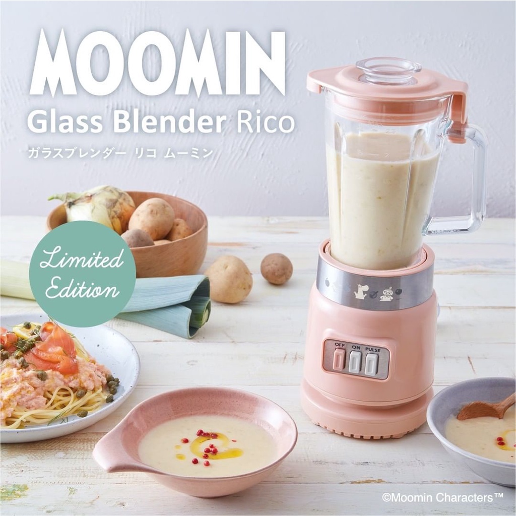 【日本recolte 麗克特】Glass Blender Rico 耐熱果汁機 MOOMIN限定款-寶寶粉《WUZ屋子》