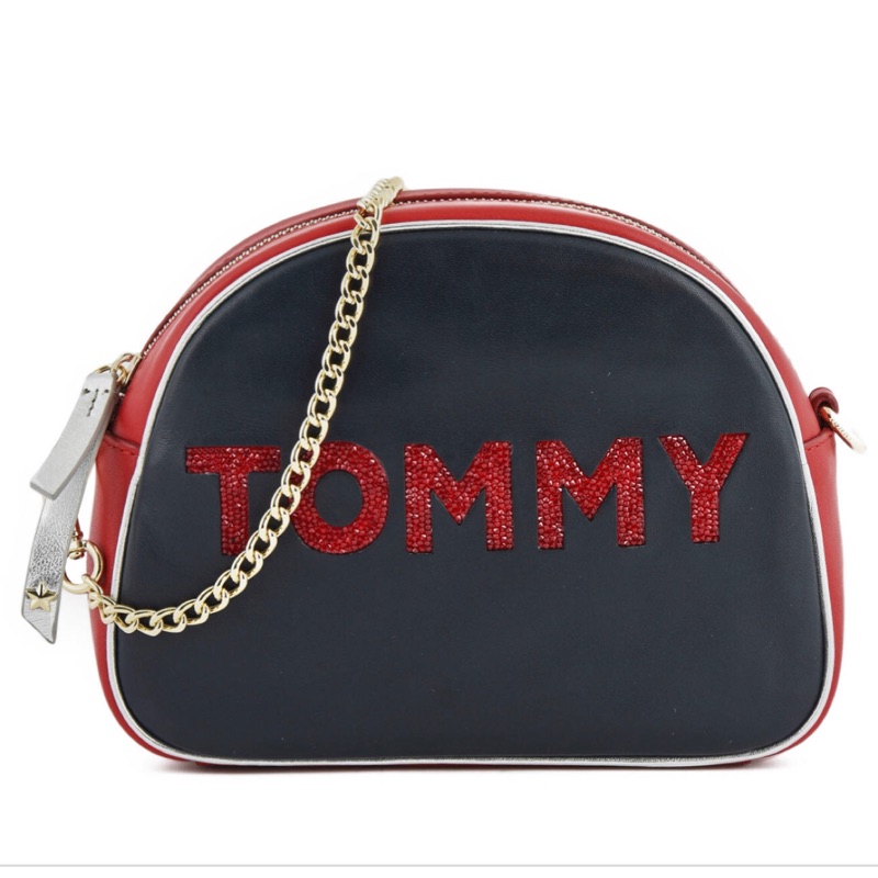 Tommy Hilfiger 喜氣紅半圓斜背包 全新