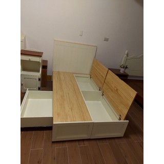 小木屋 收納三尺半床架 原木床架