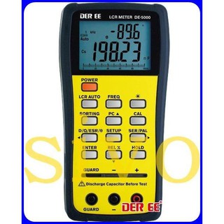臺製 DER EE 得益 DE-5000U 雙顯示 LCR 電錶｜高精度 自動判定 萬用電表 指標型 數位三用電表