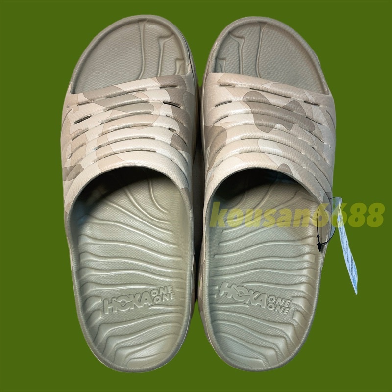 [KOU] 現貨 HOKA ONE ONE U ORA RECOVERY SLIDE TAN 厚底 卡其 迷彩 拖鞋