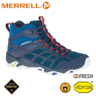 【MERRELL 美國 男 MOAB FST 2 MID GORE-TEX多功能健行鞋《藏藍/正紅》】ML599535