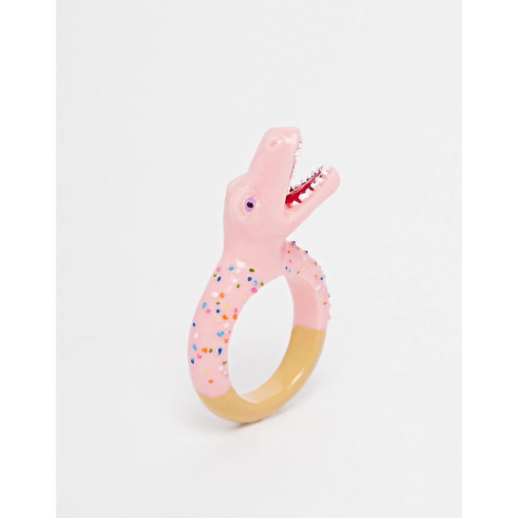 🇫🇷Les Nereides N2 糖果怪獸粉紅恐龍甜甜圈 戒指/耳環
