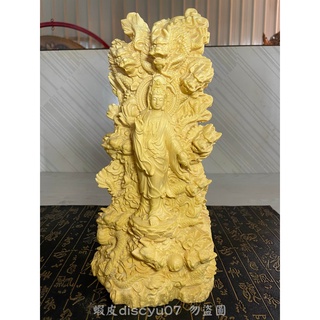 【東天佛俱】白檜木九龍觀音 御龍觀音 觀世音菩薩 佛像木雕 供奉擺件 居家擺飾