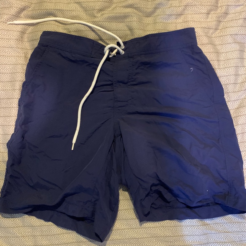 Uniqlo 藍色短版海灘褲