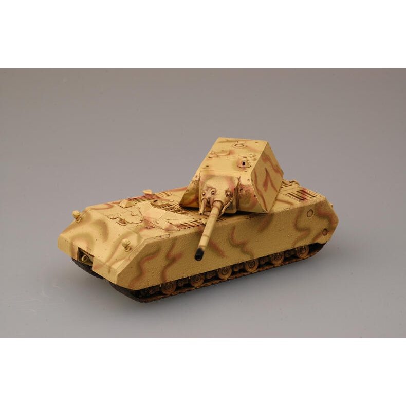 成品小號手EASY MODEL 1/72 德國Maus 鼠式超重型戰車迷彩塗裝坦克成品 
