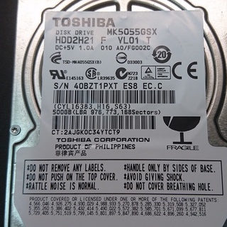 TOSHIBA HDD 500G 5400轉 MK5055GSX[二手]