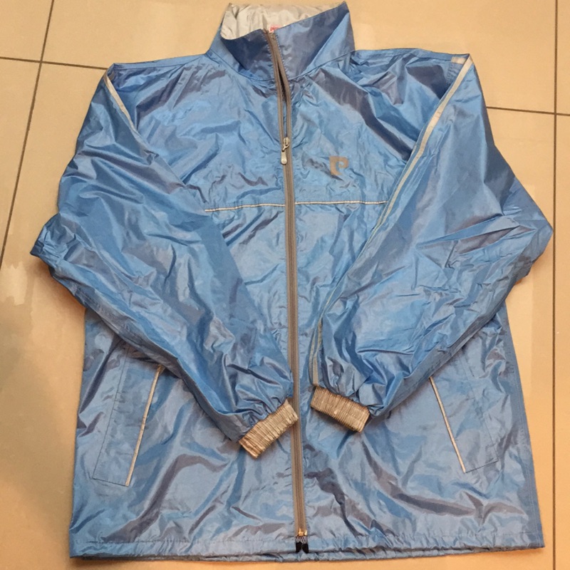 （九成新）兩截式風衣雨衣 3XL 175-185公分適用 土耳其藍 Pierre Cardin