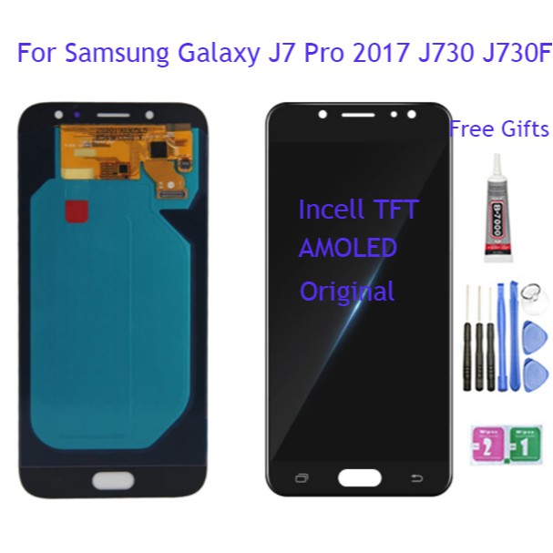 Amoled 適用於 SAMSUNG GALAXY J7 Pro 2017 J730 J730F LCD 顯示屏觸摸顯示