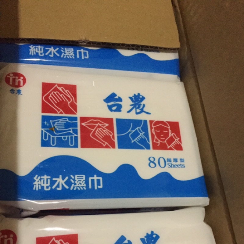 台農厚版純水濕紙巾80抽12包為一箱