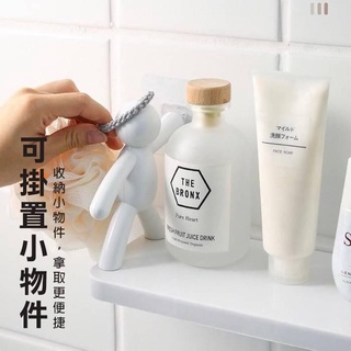 🍎現貨 多用途 免打孔 日式簡約 人形 置物 收納架