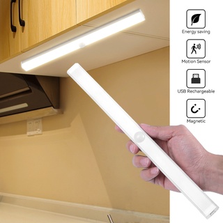小夜燈 30CM LED 櫥櫃燈調光 USB 充電運動感應燈衣櫃臥室壁櫥廚房小夜燈