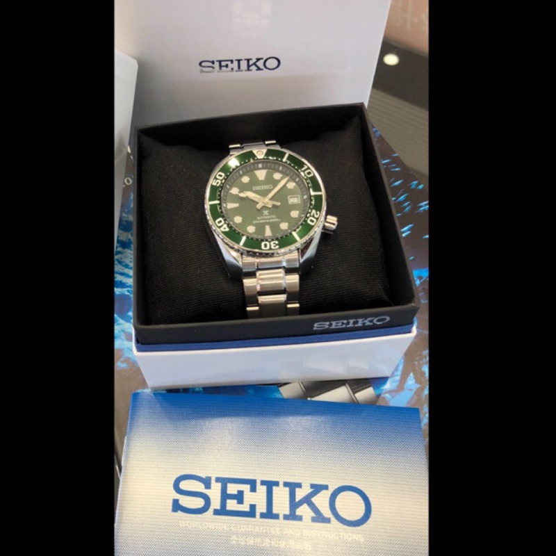 SEIKO全新正品綠水鬼潛水錶200米機械錶