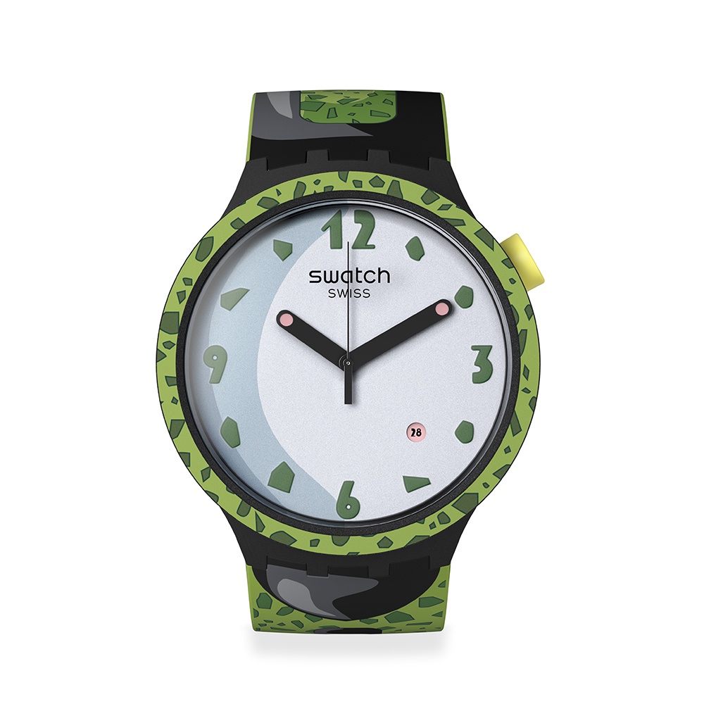 【SWATCH】七龍珠Z聯名錶 塞魯Cell x BIG BOLD 手錶 (47mm) 瑞士錶 SB01Z401