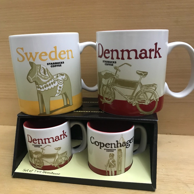 【全新現貨】Starbucks 丹麥/ 瑞典 16oz/3oz 城市杯 Denmark / Sweden