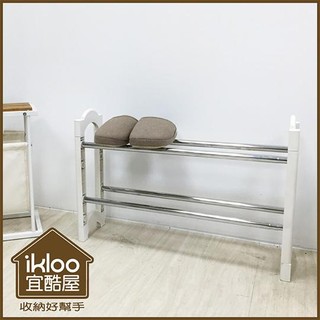 不可超取09【ikloo】日系可疊伸縮鞋架1入/SH52