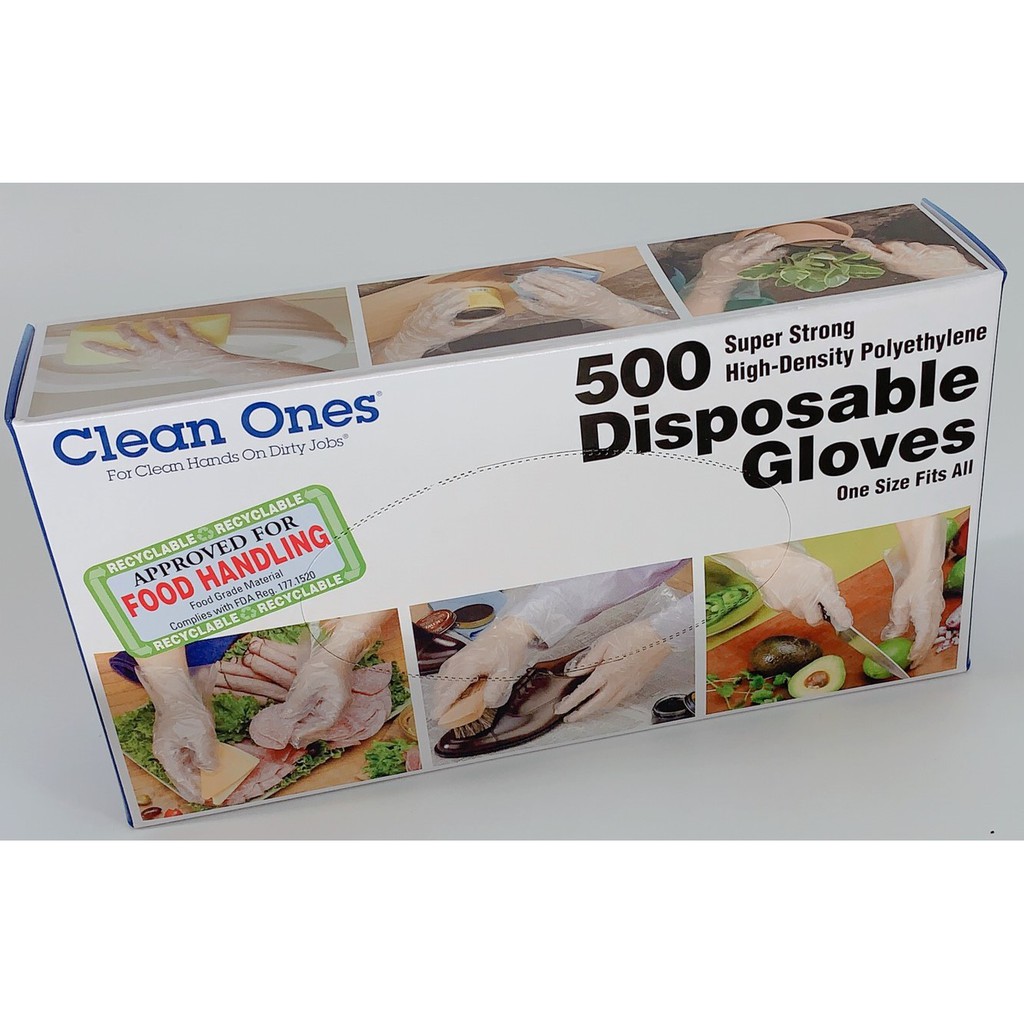 好市多 Clean Ones 拋棄式塑膠手套 500隻 手套 園藝 家事 做菜 食物 【RA0691】