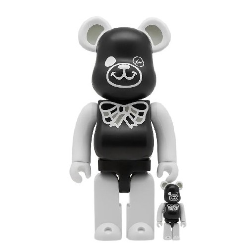 BEETLE BE@RBRICK FREEMASONRY FRAGMENT 共濟會 黑白 閃電 100 400%