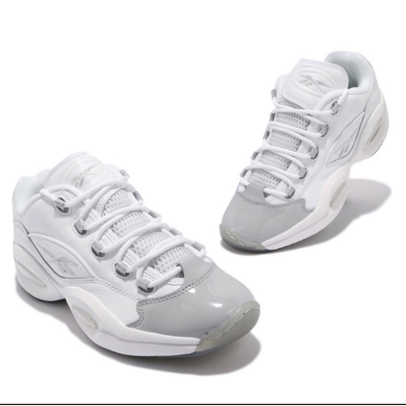 Reebok 籃球鞋 Question Low 白 灰 低筒 男鞋 Iverson 艾佛森enson